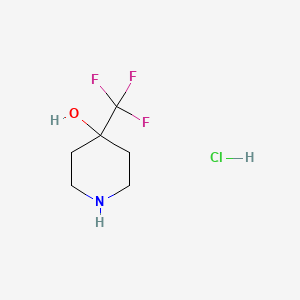 molecular formula C6H11ClF3NO B1419871 4-(Trifluoromethyl)piperidin-4-ol hydrochloride CAS No. 1193389-14-8