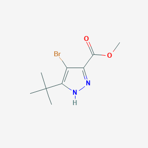 molecular formula C9H13BrN2O2 B1419872 methyl 4-bromo-5-tert-butyl-1H-pyrazole-3-carboxylate CAS No. 1239712-58-3