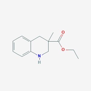 molecular formula C13H17NO2 B1419873 Ethyl 3-methyl-1,2,3,4-tetrahydro-3-quinolinecarboxylate CAS No. 1105193-12-1