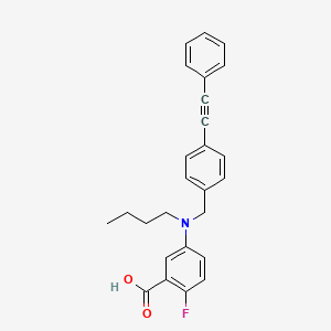 Benzoic acid, 5-[butyl[[4-(phenylethynyl)phenyl]methyl]amino]-2-fluoro-