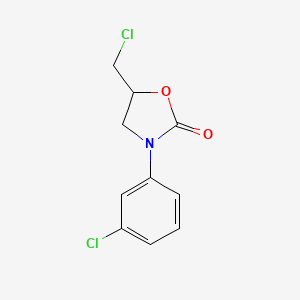 molecular formula C10H9Cl2NO2 B1419874 5-(Chloromethyl)-3-(3-chlorophenyl)-1,3-oxazolidin-2-one CAS No. 1204297-13-1