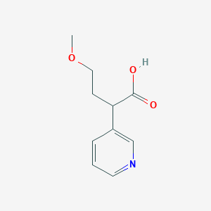 molecular formula C10H13NO3 B1419876 4-メトキシ-2-(ピリジン-3-イル)ブタン酸 CAS No. 885277-06-5