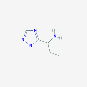 molecular formula C6H12N4 B1419879 1-(1-Methyl-1H-1,2,4-triazol-5-YL)-1-propanamine CAS No. 959239-47-5