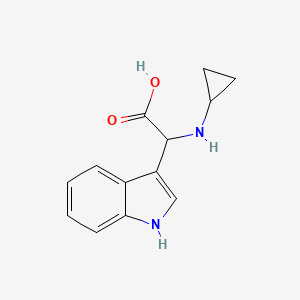 molecular formula C13H14N2O2 B1419880 2-(cyclopropylamino)-2-(1H-indol-3-yl)acetic acid CAS No. 1214684-07-7