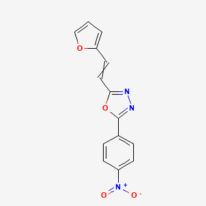 2-[2-(Furan-2-yl)ethenyl]-5-(4-nitrophenyl)-1,3,4-oxadiazole