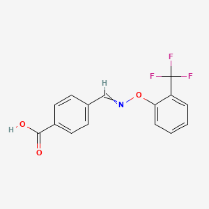 4-({[2-(Trifluoromethyl)phenoxy]imino}methyl)benzoic acid