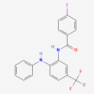 N-[2-Anilino-5-(trifluoromethyl)phenyl]-4-iodobenzamide