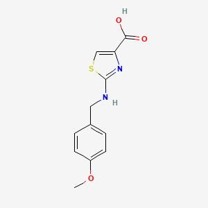molecular formula C12H12N2O3S B1419890 2-[(4-甲氧基苄基)氨基]-1,3-噻唑-4-羧酸 CAS No. 1189749-81-2