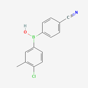 (4-Chloro-3-methylphenyl)(4-cyanophenyl)borinic acid