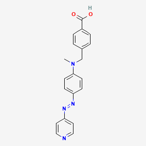 4-[(Methyl{4-[(E)-(pyridin-4-yl)diazenyl]phenyl}amino)methyl]benzoic acid