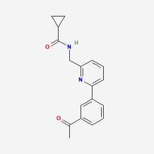 N-{[6-(3-Acetylphenyl)pyridin-2-yl]methyl}cyclopropanecarboxamide