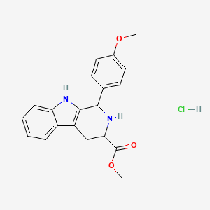 molecular formula C20H21ClN2O3 B1419896 1-(4-甲氧基苯基)-2,3,4,9-四氢-1H-β-咔啉-3-羧酸甲酯，盐酸盐 CAS No. 1214193-64-2