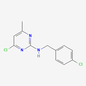 molecular formula C12H11Cl2N3 B1419898 4-氯-N-(4-氯苄基)-6-甲基嘧啶-2-胺 CAS No. 1204297-88-0