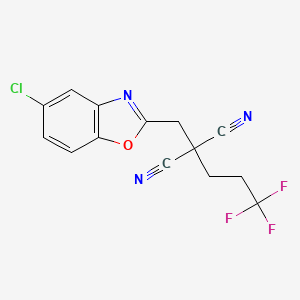 [(5-Chloro-1,3-benzoxazol-2-yl)methyl](3,3,3-trifluoropropyl)propanedinitrile