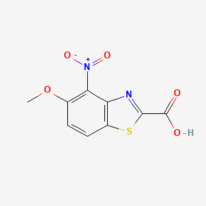 molecular formula C9H6N2O5S B1419902 5-甲氧基-4-硝基苯并[D]噻唑-2-羧酸 CAS No. 886745-59-1