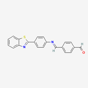 4-[(E)-{[4-(1,3-Benzothiazol-2-yl)phenyl]imino}methyl]benzaldehyde