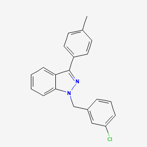 molecular formula C21H17ClN2 B14199041 1H-Indazole, 1-[(3-chlorophenyl)methyl]-3-(4-methylphenyl)- CAS No. 872681-98-6