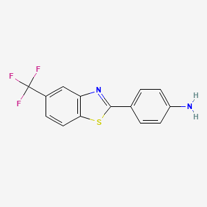 4-[5-(Trifluoromethyl)-1,3-benzothiazol-2-yl]aniline