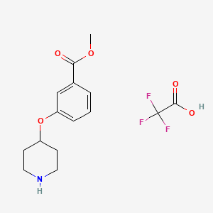 molecular formula C15H18F3NO5 B14199065 Methyl 3-piperidin-4-yloxybenzoate;2,2,2-trifluoroacetic acid CAS No. 917903-70-9