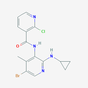 molecular formula C15H14BrClN4O B141991 N-[5-溴-2-(环丙基氨基)-4-甲基-3-吡啶基]-2-氯-3-吡啶甲酰胺 CAS No. 284686-20-0