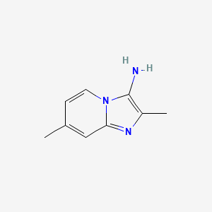 molecular formula C9H11N3 B1419911 2,7-二甲基咪唑并[1,2-a]吡啶-3-胺 CAS No. 801217-14-1