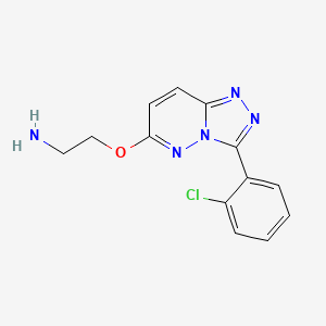 molecular formula C13H12ClN5O B1419917 (2-{[3-(2-氯苯基)[1,2,4]三唑并[4,3-b]哒嗪-6-基]氧基}乙基)胺 CAS No. 1204296-49-0
