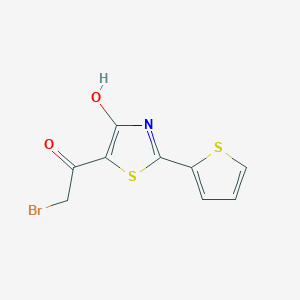 molecular formula C9H6BrNO2S2 B14199170 5-(2-Bromo-1-hydroxyethylidene)-2-(thiophen-2-yl)-1,3-thiazol-4(5H)-one CAS No. 839731-37-2