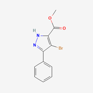 molecular formula C11H9BrN2O2 B1419919 4-溴-3-苯基-1H-吡唑-5-甲酸甲酯 CAS No. 944941-49-5