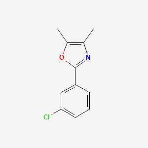 molecular formula C11H10ClNO B14199230 Oxazole, 2-(3-chlorophenyl)-4,5-dimethyl- CAS No. 832076-76-3