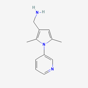 B1419925 [(2,5-dimethyl-1-pyridin-3-yl-1H-pyrrol-3-yl)methyl]amine CAS No. 1177317-35-9