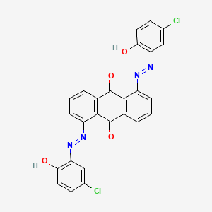 molecular formula C26H14Cl2N4O4 B14199253 1,5-Bis[2-(3-chloro-6-oxocyclohexa-2,4-dien-1-ylidene)hydrazinyl]anthracene-9,10-dione CAS No. 920009-25-2