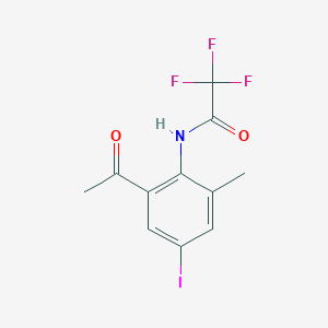 B1419928 N-(2-Acetyl-4-iodo-6-methylphenyl)-2,2,2-trifluoroacetamide CAS No. 935292-71-0