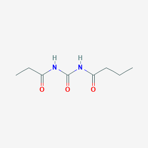 molecular formula C8H14N2O3 B14199291 N-(propanoylcarbamoyl)butanamide CAS No. 873384-48-6