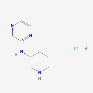 molecular formula C9H15ClN4 B1419930 N-(哌啶-3-基)吡嗪-2-胺盐酸盐 CAS No. 1185307-47-4
