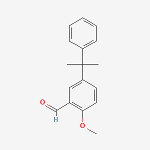 Benzaldehyde, 2-methoxy-5-(1-methyl-1-phenylethyl)-