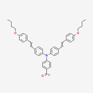 molecular formula C43H43NO3 B14199350 4-(Bis{4-[2-(4-butoxyphenyl)ethenyl]phenyl}amino)benzaldehyde CAS No. 869211-55-2