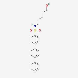 molecular formula C23H25NO3S B14199357 N-(5-hydroxypentyl)-4-(4-phenylphenyl)benzenesulfonamide CAS No. 871113-93-8