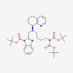 (S)-tert-butyl 2-(((4-(bis(tert-butoxycarbonyl)amino)butyl)(5,6,7,8-tetrahydroquinolin-8-yl)amino)methyl)-1H-benzo[d]imidazole-1-carboxylate