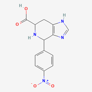molecular formula C13H12N4O4 B1419937 4-(4-Nitrophenyl)-4,5,6,7-tetrahydro-3H-imidazo[4,5-c]pyridine-6-carboxylic acid CAS No. 1103335-68-7