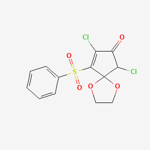 1,4-Dioxaspiro[4.4]non-8-en-7-one, 6,8-dichloro-9-(phenylsulfonyl)-