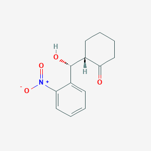 molecular formula C13H15NO4 B14199377 Cyclohexanone, 2-[(R)-hydroxy(2-nitrophenyl)methyl]-, (2S)- CAS No. 877032-08-1