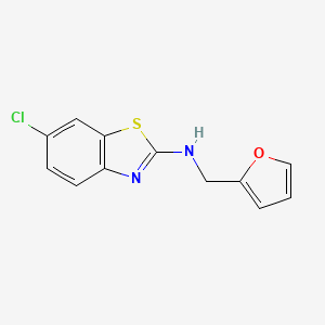 molecular formula C12H9ClN2OS B1419938 6-氯-N-(2-呋喃甲基)-1,3-苯并噻唑-2-胺 CAS No. 1177362-49-0