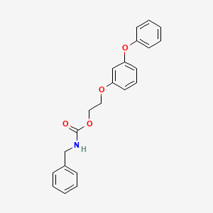 molecular formula C22H21NO4 B14199387 Carbamic acid, (phenylmethyl)-, 2-(3-phenoxyphenoxy)ethyl ester CAS No. 878997-54-7