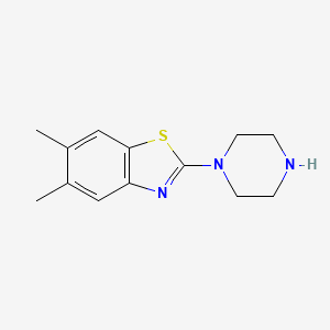 molecular formula C13H17N3S B1419939 5,6-二甲基-2-哌嗪-1-基-1,3-苯并噻唑 CAS No. 69389-16-8