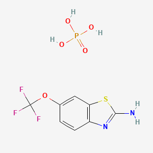 molecular formula C8H8F3N2O5PS B14199418 Phosphoric acid;6-(trifluoromethoxy)-1,3-benzothiazol-2-amine CAS No. 850608-88-7