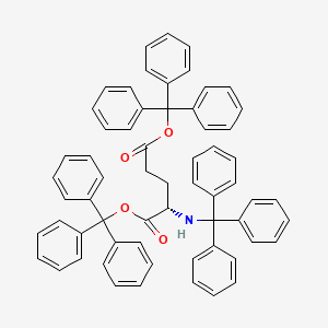 molecular formula C62H51NO4 B14199423 Bis(triphenylmethyl) N-(triphenylmethyl)-L-glutamate CAS No. 920283-82-5