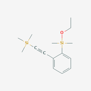 molecular formula C15H24OSi2 B14199431 Ethoxy(dimethyl){2-[(trimethylsilyl)ethynyl]phenyl}silane CAS No. 922736-74-1