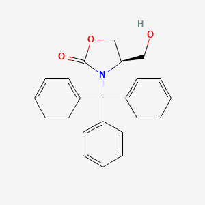 molecular formula C23H21NO3 B14199455 (4R)-4-(Hydroxymethyl)-3-(triphenylmethyl)-1,3-oxazolidin-2-one CAS No. 918149-11-8