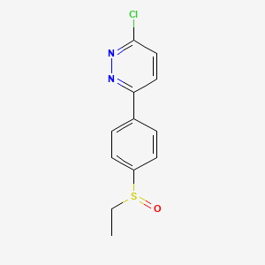 molecular formula C12H11ClN2OS B14199507 3-Chloro-6-[4-(ethanesulfinyl)phenyl]pyridazine CAS No. 837396-32-4