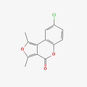 molecular formula C13H9ClO3 B14199529 8-Chloro-1,3-dimethyl-4H-furo[3,4-c][1]benzopyran-4-one CAS No. 922503-02-4